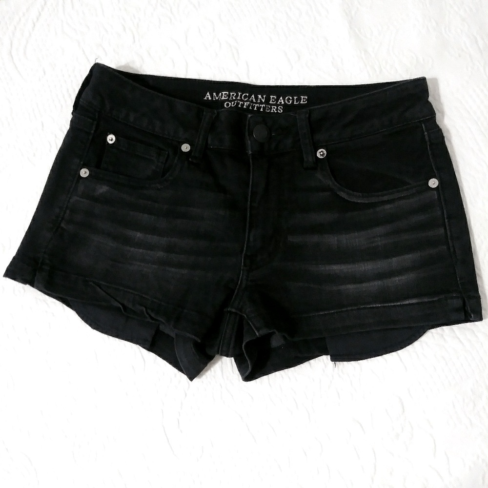 🆕 American Eagle Super Super Stretchy Black Shorts. NWOT - Picture 4 of 7
